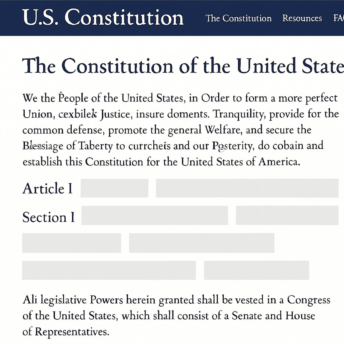 When Key Parts of the U.S. Constitution Vanished Online: A Closer Look